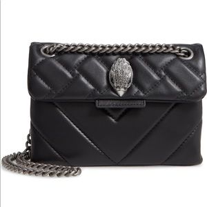 KURT GEIGER BLACK SILVER KENSINGTON BAG